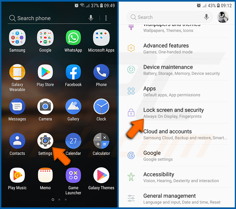 Android-toepassingen uitschakelen die beheerdersbevoegdheden hebben (stap 1)