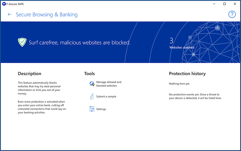 F-Secure Anti-Virus veilig browsen en banking