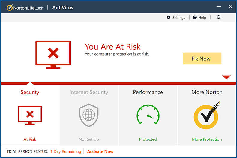 Norton AntiVirus Plus interface
