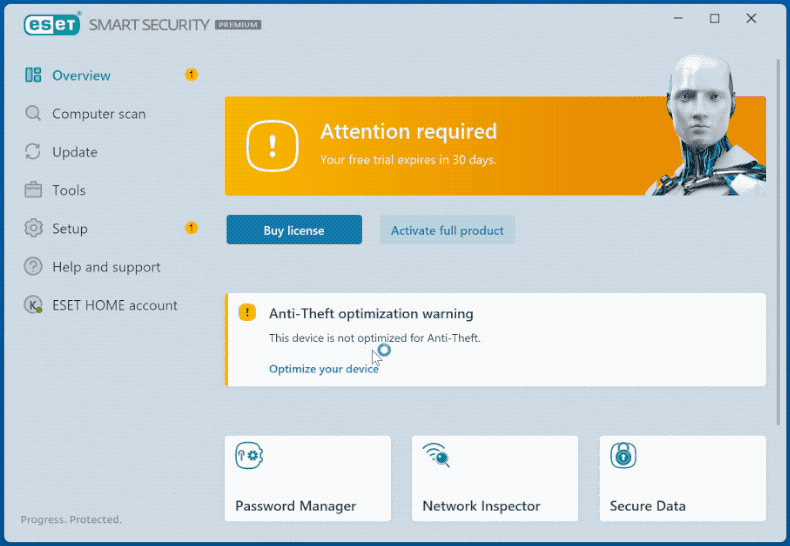 ESET NOD32 Antivirus verschijning