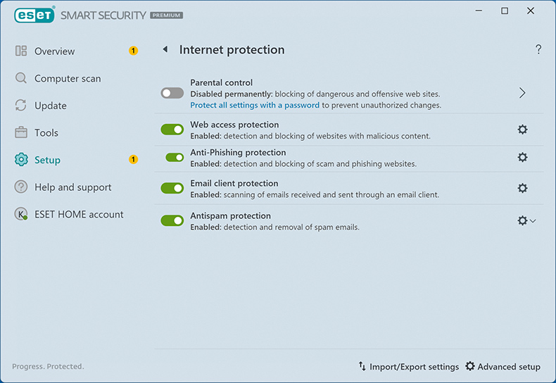 ESET NOD32 Antivirus Internet Protection