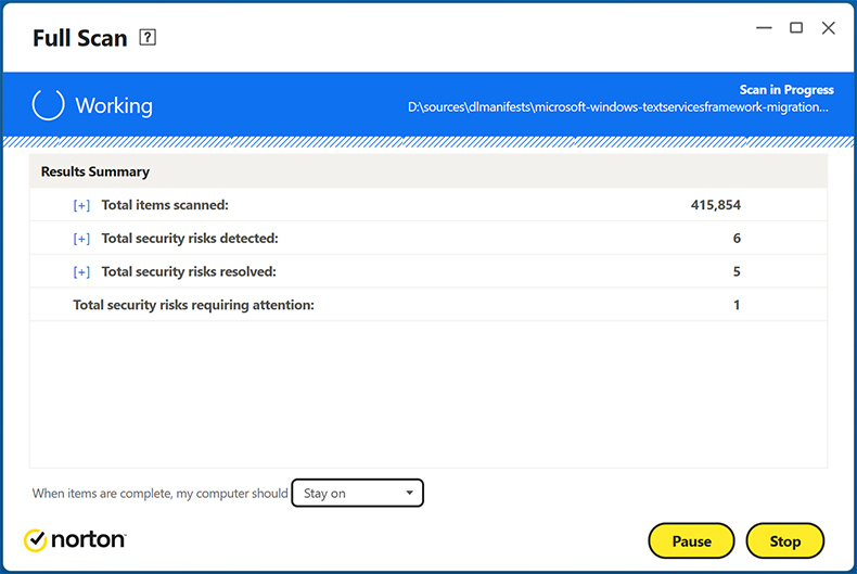 Norton AntiVirus Plus scannen