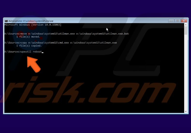 hoe uw windows 10 wachtwoord te resetten met windows 10 installatiedisk met behulp van opdrachtprompt stap 4