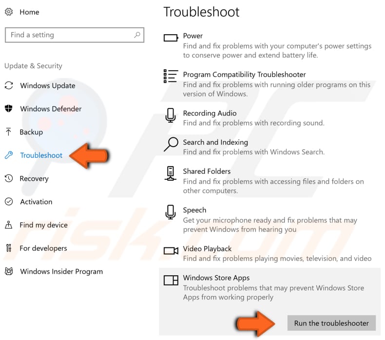 Start windows probleemoplosser stap 2