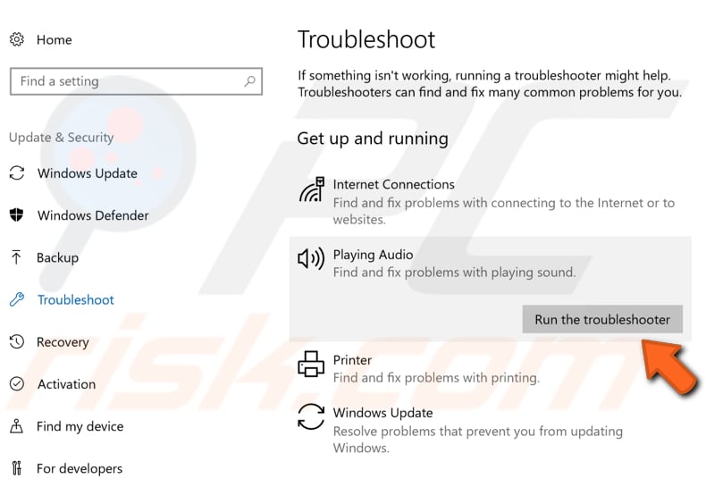 uitvoeren windows troubleshooter stap 2