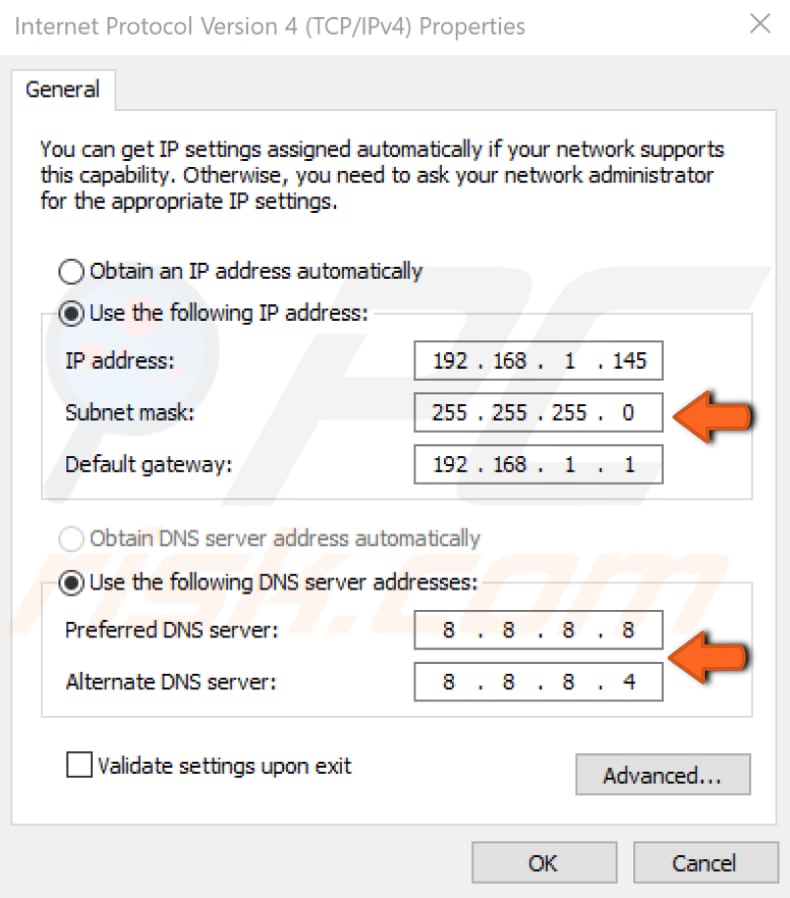 Je IP-adres handmatig instellen stap 5