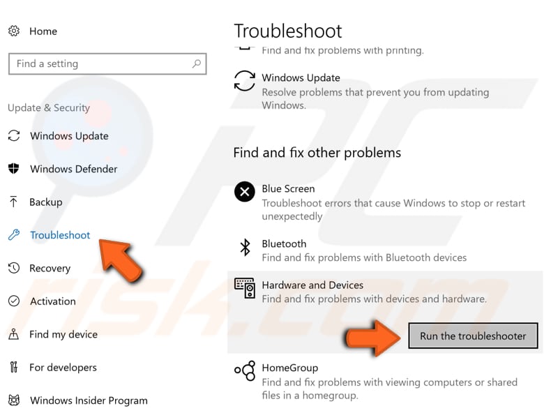 Start windows probleemoplosser stap 2