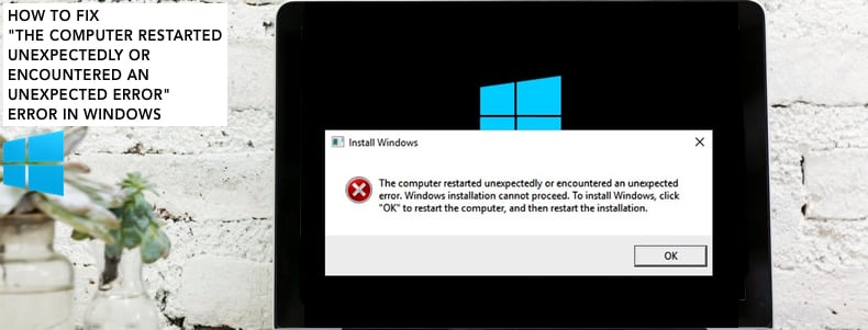 de computer is onverwacht opnieuw opgestart