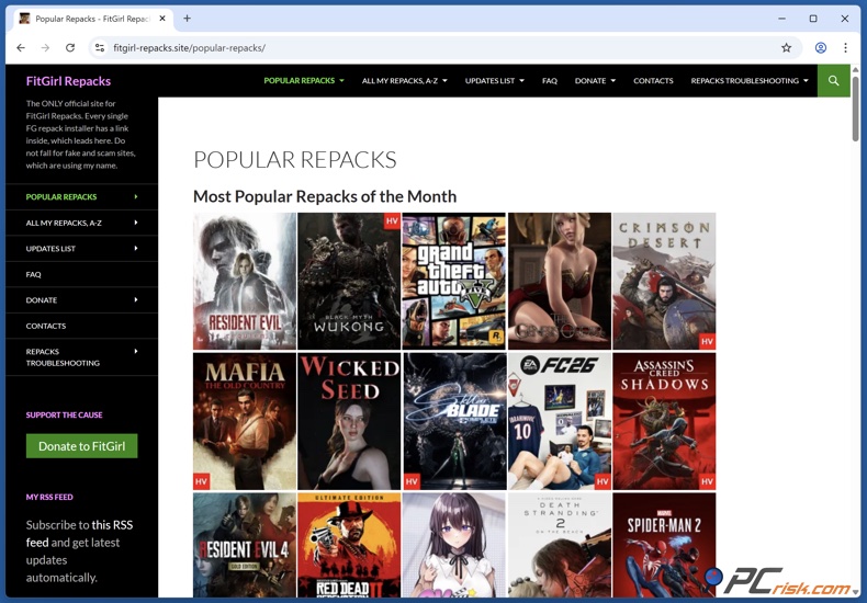 FitGirl Repacks startpagina