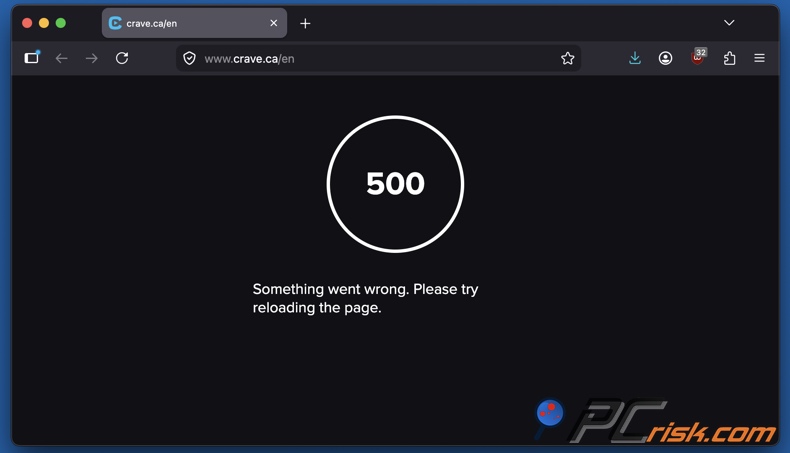 Crave 500-fout