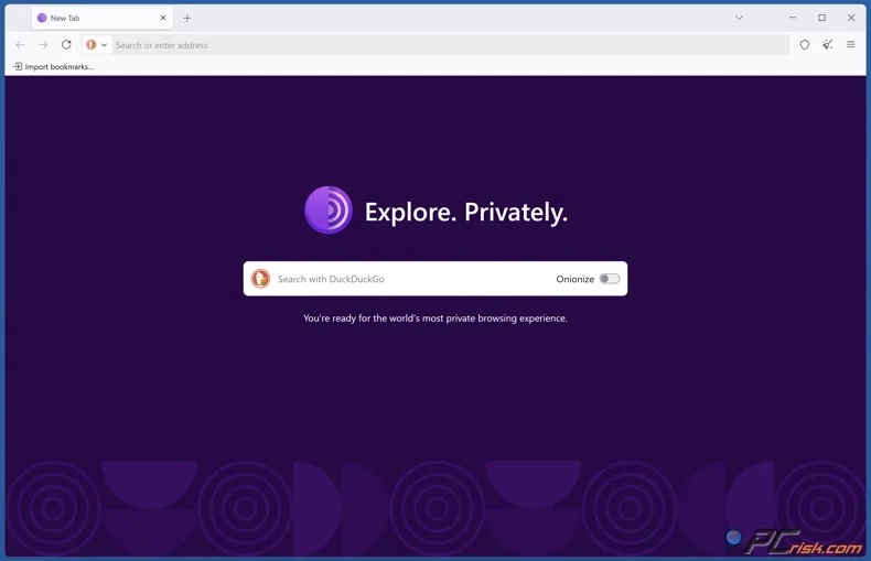 Tor-browser startpagina