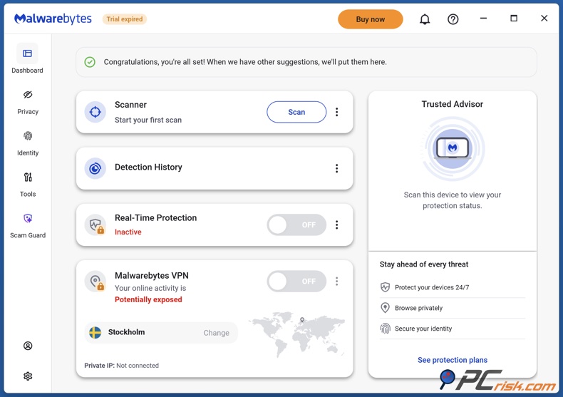 Malwarebytes-dashboard
