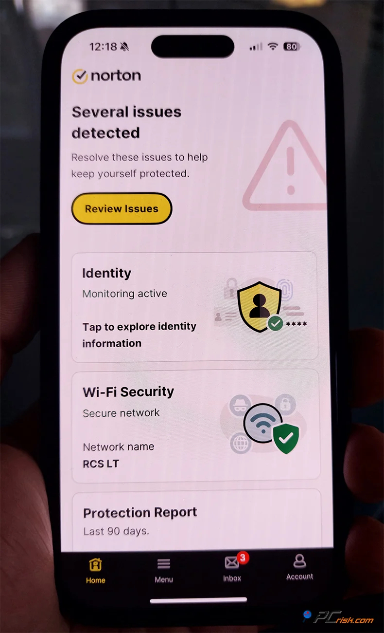 Norton antivirus voor iPhone