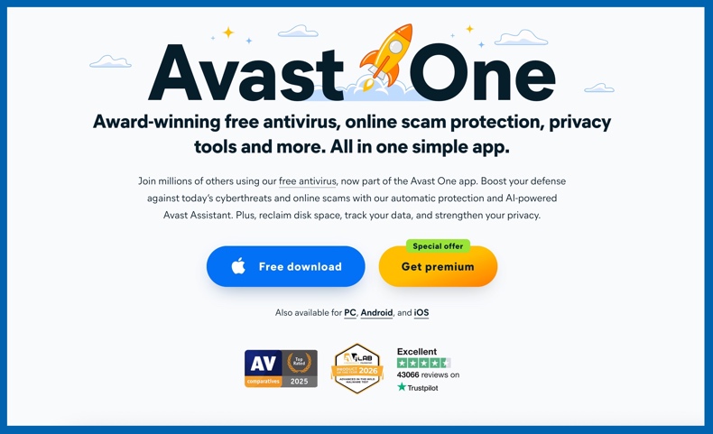 Avast-startpagina