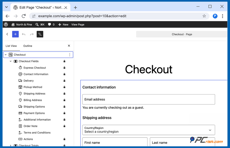WooCommerce checkout-blok