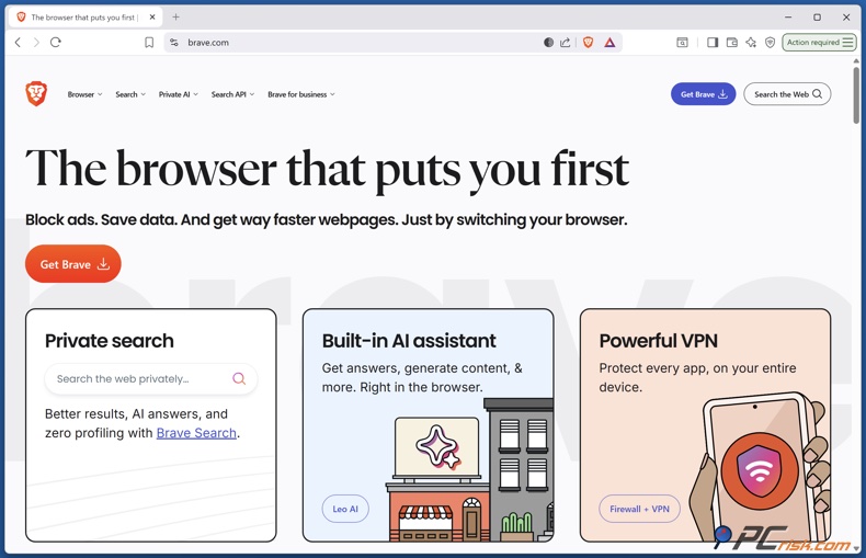 Brave browser-downloadpagina