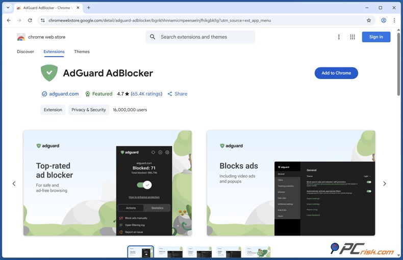 AdGuard-extensie