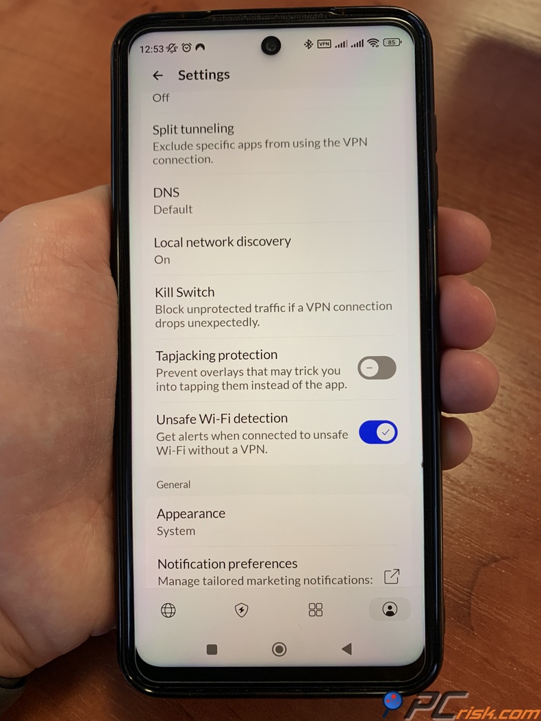 NordVPN Kill Switch op Android