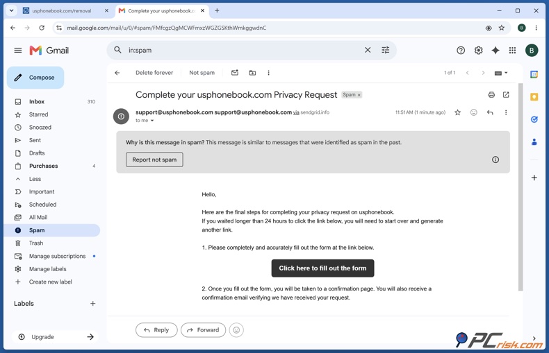 Verificatiemail ontvangen