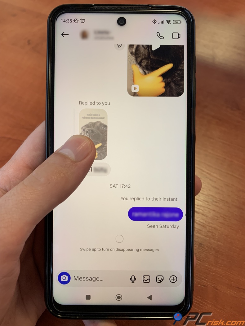 Instagram verdwijnende berichten inschakelen