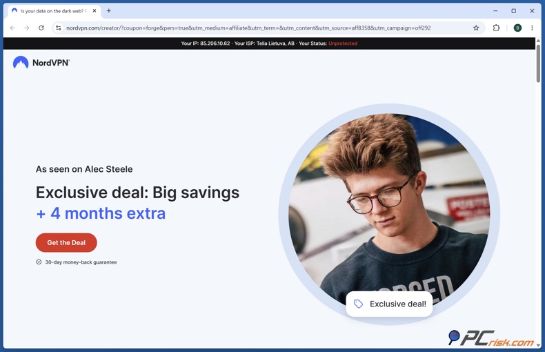 NordVPN Alec Steele-aanbieding