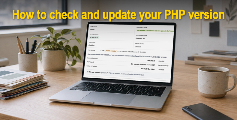 Hoe u de PHP-versie van uw website controleert en bijwerkt