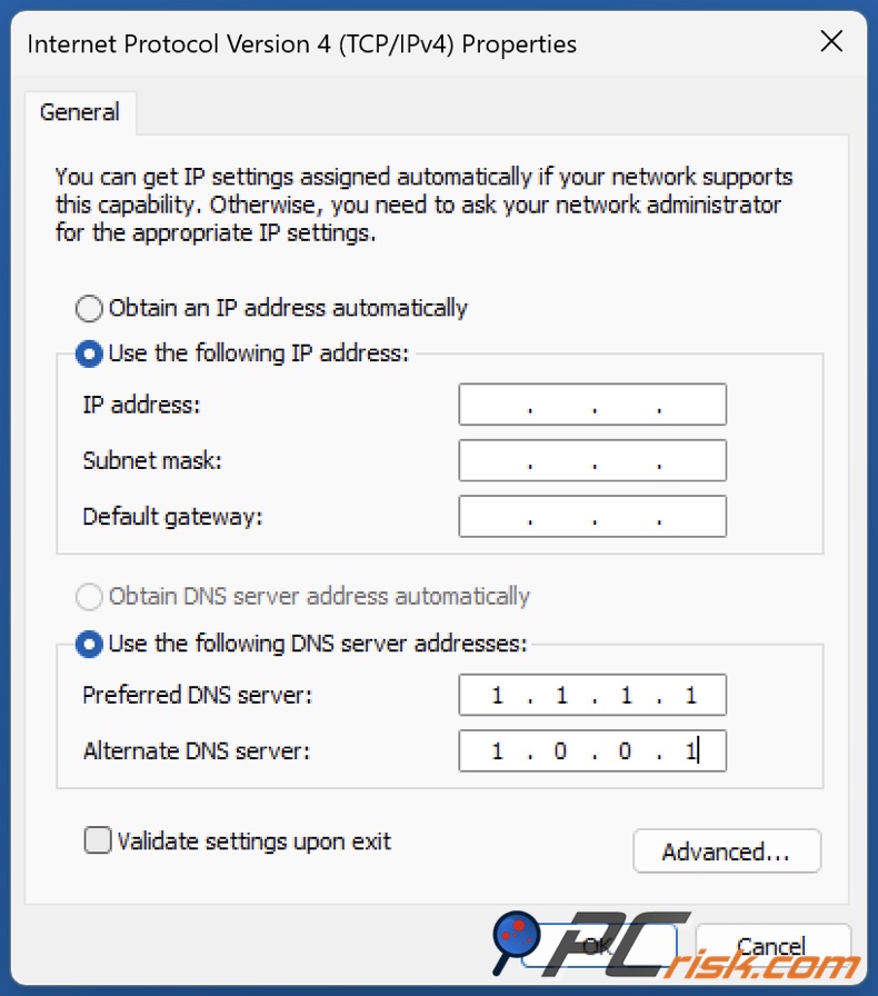 DNS-adres wijzigen