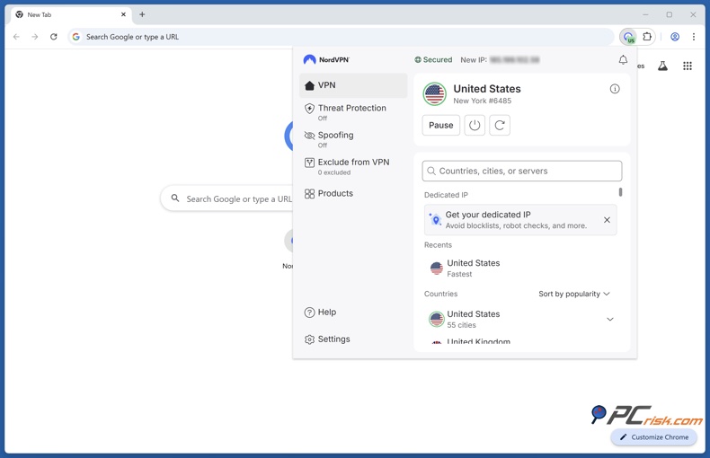 NordVPN Chrome-extensie