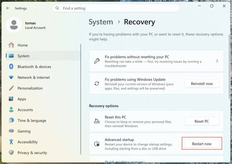 Windows 11 starten in veilige modus met netwerkmogelijkheden