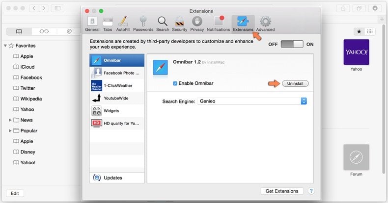 Hoe browser hijacker te verwijderen uit Safari - 2