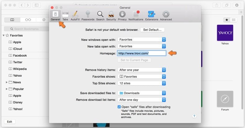Hoe browser hijacker te verwijderen uit Safari - 3
