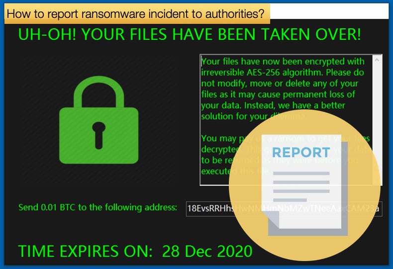 ransomware-incidenten melden bij de autoriteiten