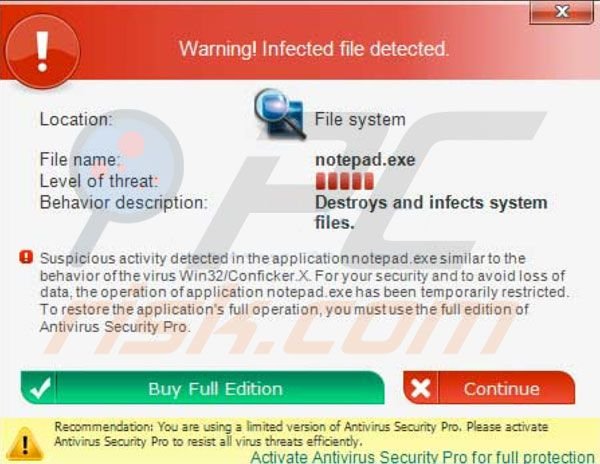 Antivirus Security Pro genereert valse beveiligingspop-ups