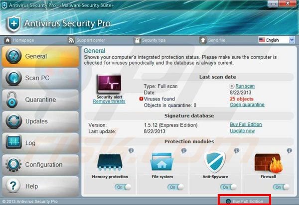 Antivirus Security Pro activatiecode ingeven stap 1