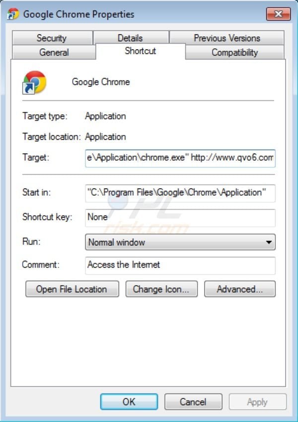 Qvo6.com browser hijacker (virus) verwijdering uit Google Chrome