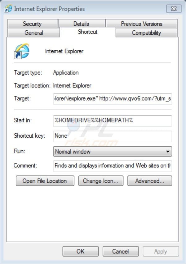 qvo6.com doorverwijwing virus verwijdering uit Internet Explorer