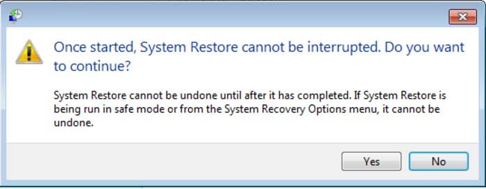 run system restore