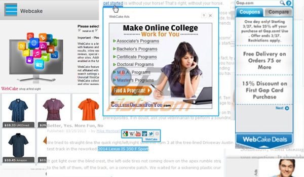 WebCake adware
