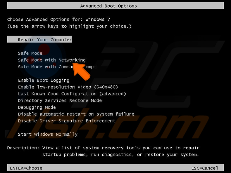 Run Windows 7 or Windows XP in Safe Mode with Networking