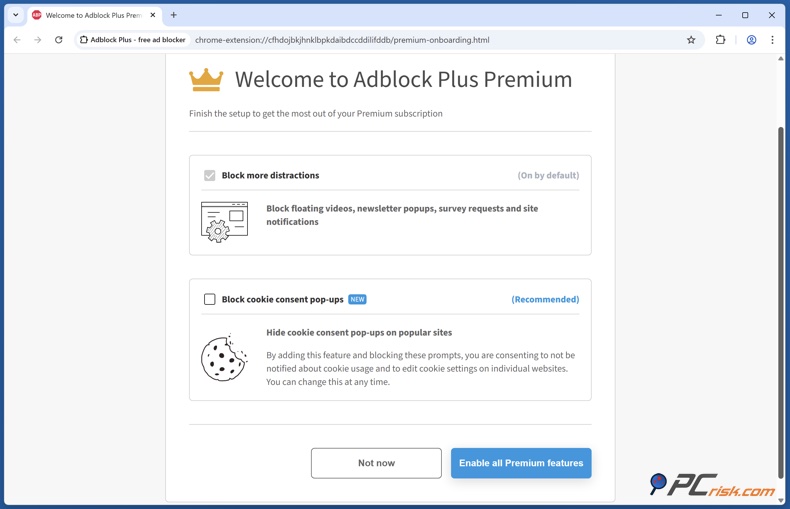 Cookie-toestemming pop-up blokkeren