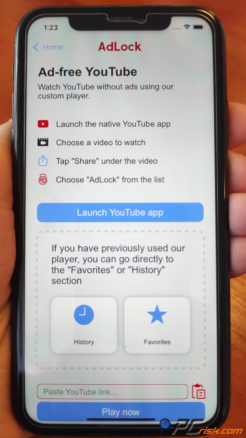 AdLock voor iOS YouTube zonder advertenties