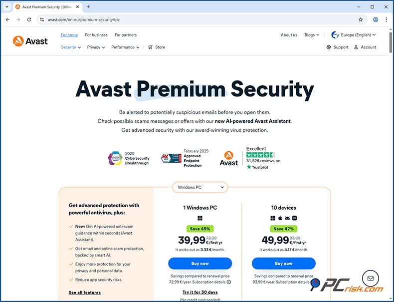 Avast Antivirus Prijzen