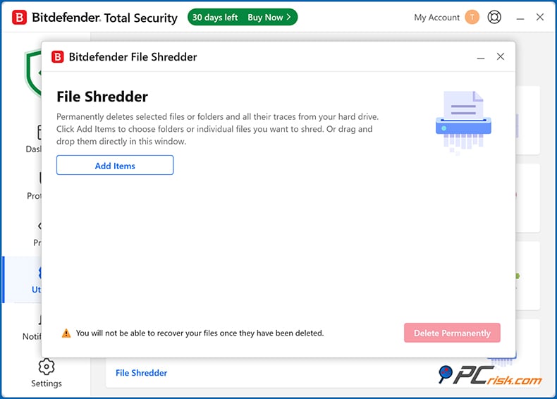 bitdefender documentvernietiger