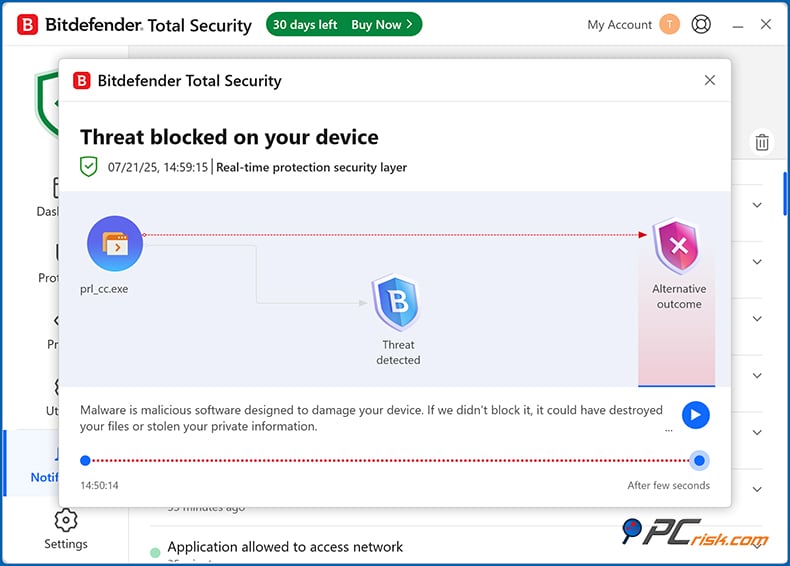 bitdefender realtime bescherming