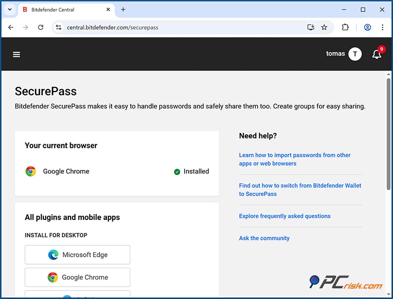 bitdefender securepass