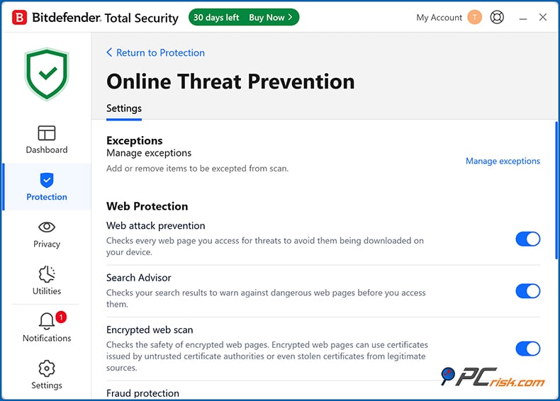 bitdefender web bescherming