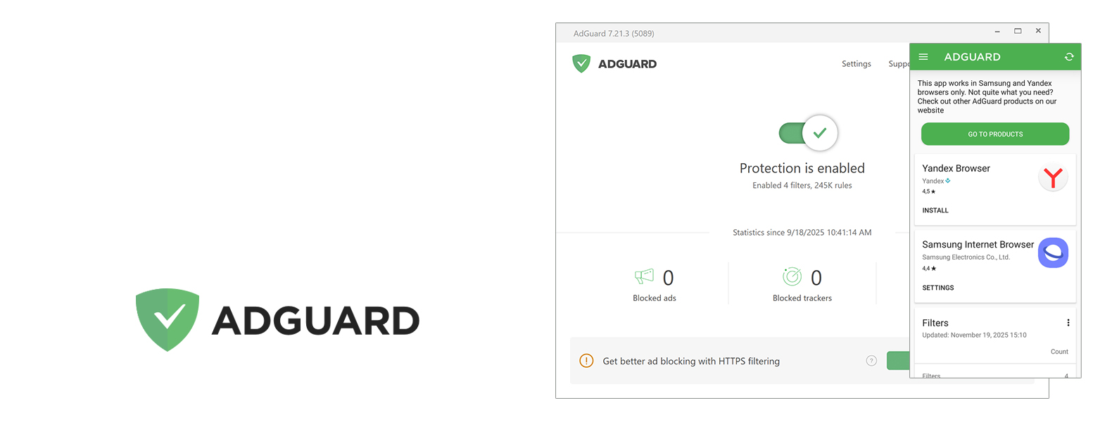AdGuard bovenste adblocker koptekst