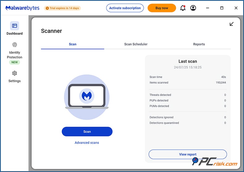 malwarebytes virus bescherming