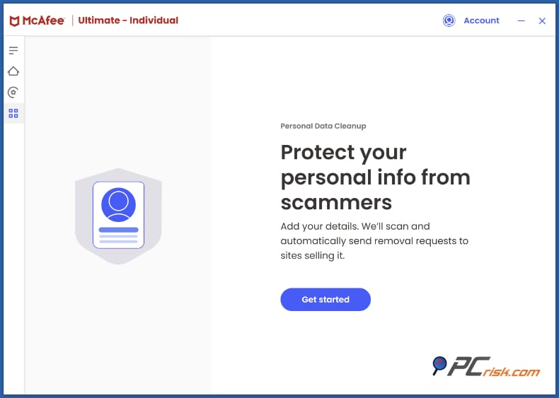 mcafee opschoning van persoonsgegevens