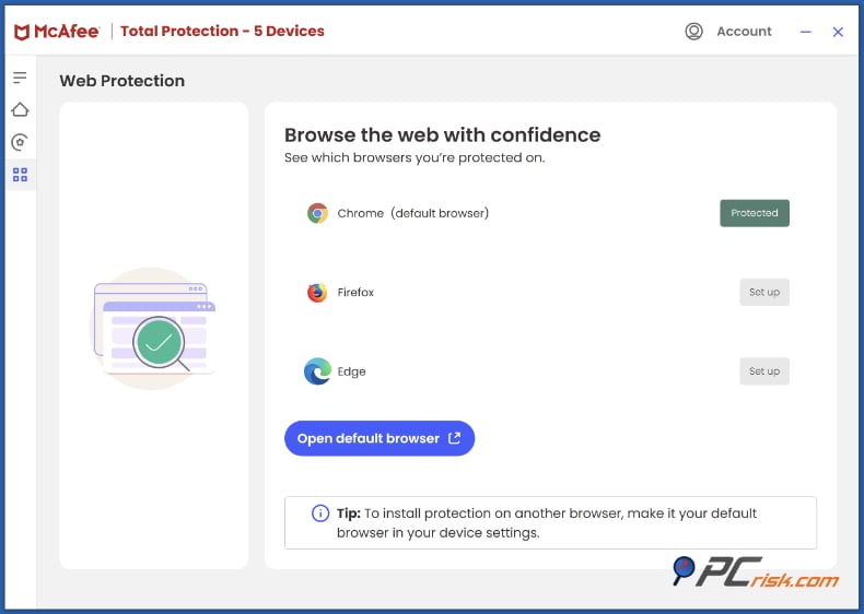 mcafee web bescherming